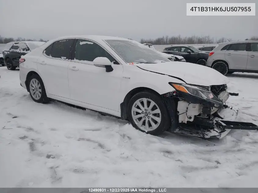4T1B31HK6JU507955 2018 Toyota Camry Hybrid Le