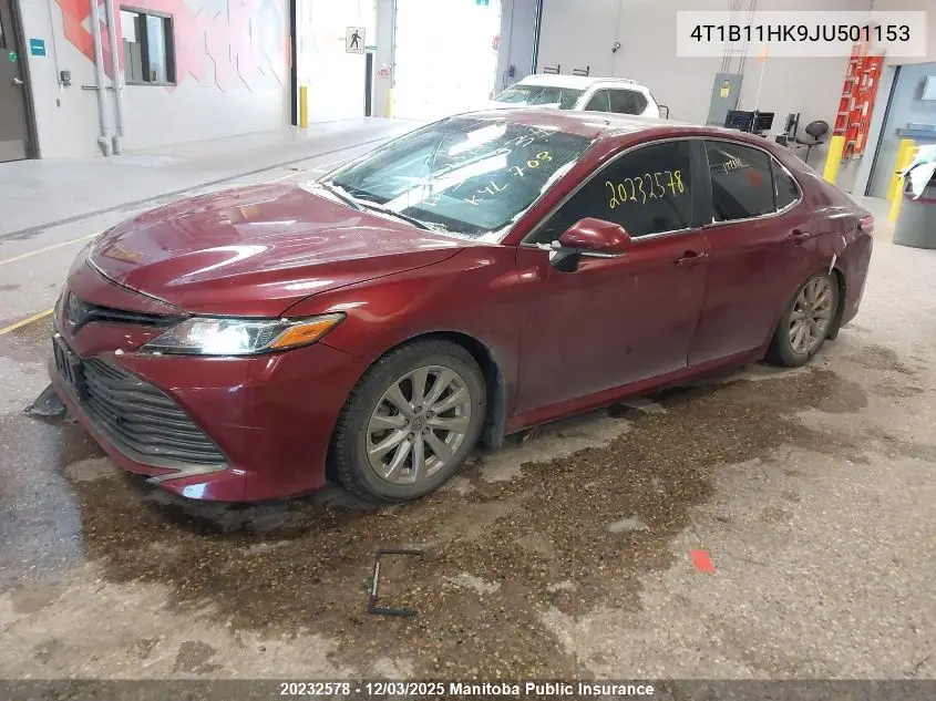 4T1B11HK9JU501153 2018 Toyota Camry Le