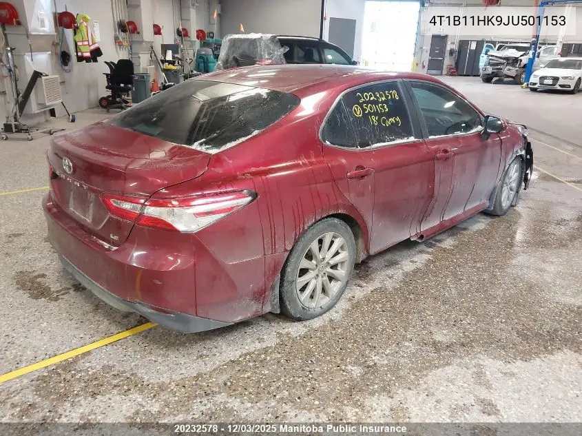 4T1B11HK9JU501153 2018 Toyota Camry Le