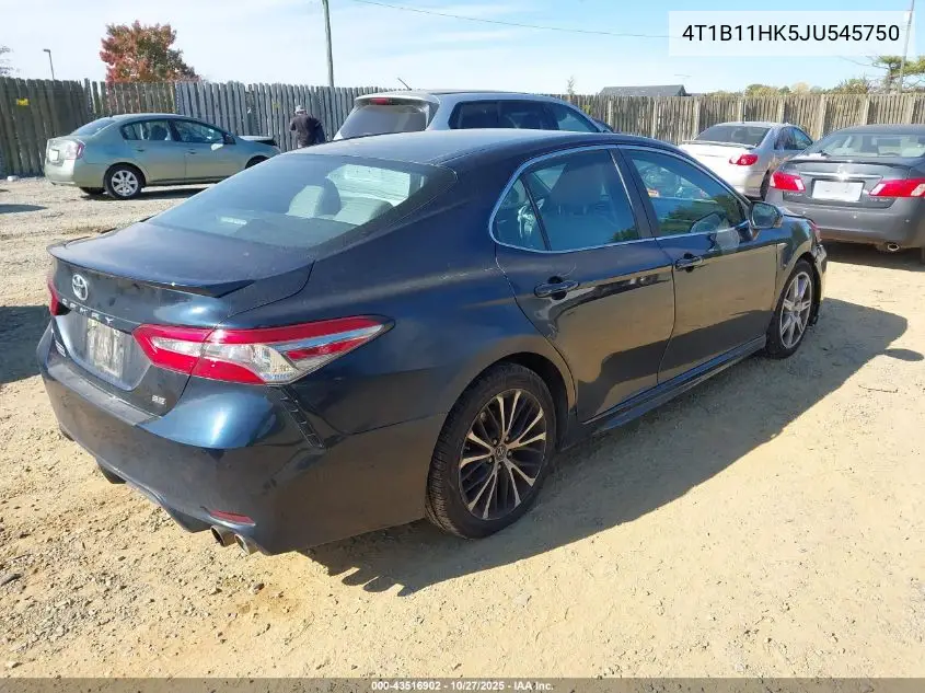 4T1B11HK5JU545750 2018 Toyota Camry Se