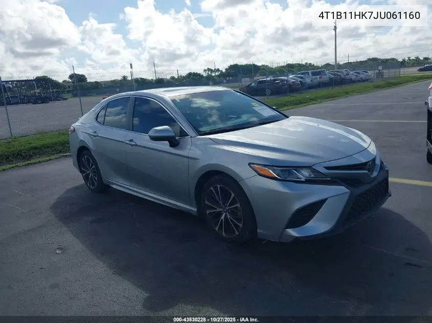 4T1B11HK7JU061160 2018 Toyota Camry Se