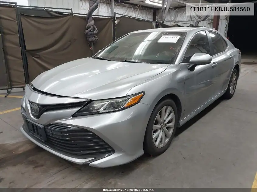 4T1B11HK8JU584560 2018 Toyota Camry Le