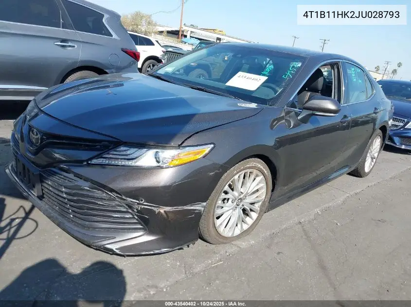 4T1B11HK2JU028793 2018 Toyota Camry Xle