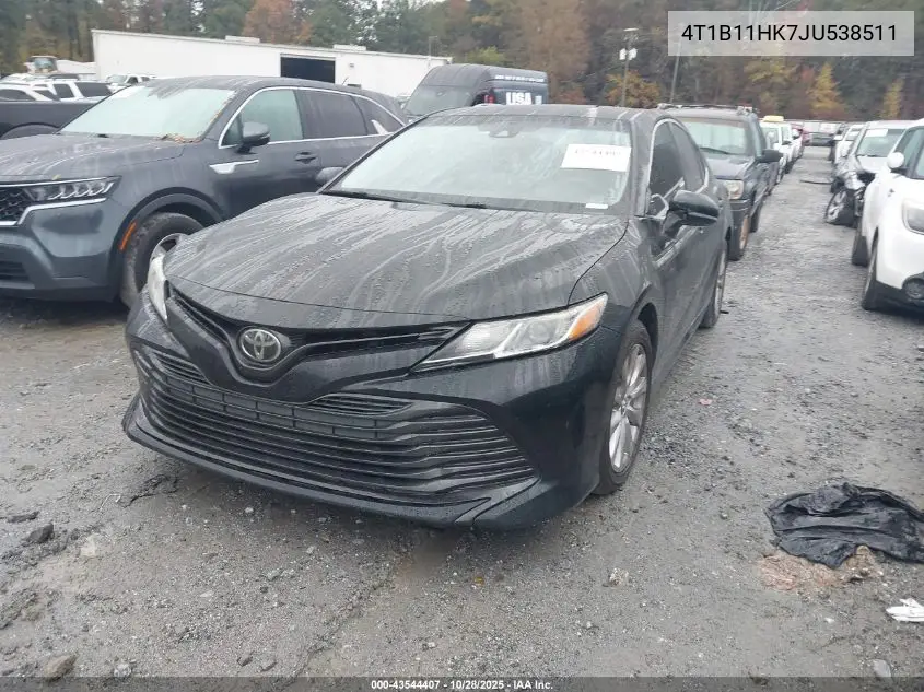 4T1B11HK7JU538511 2018 Toyota Camry Le
