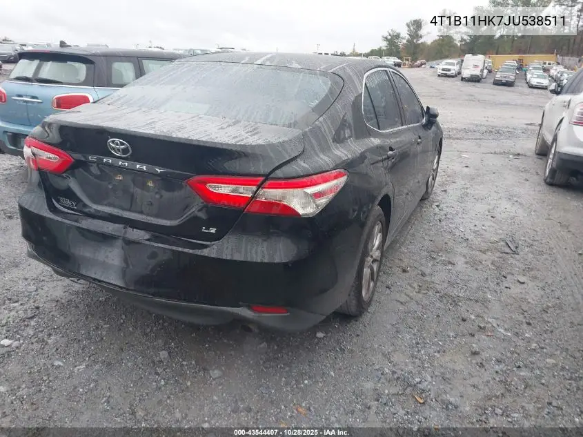 4T1B11HK7JU538511 2018 Toyota Camry Le