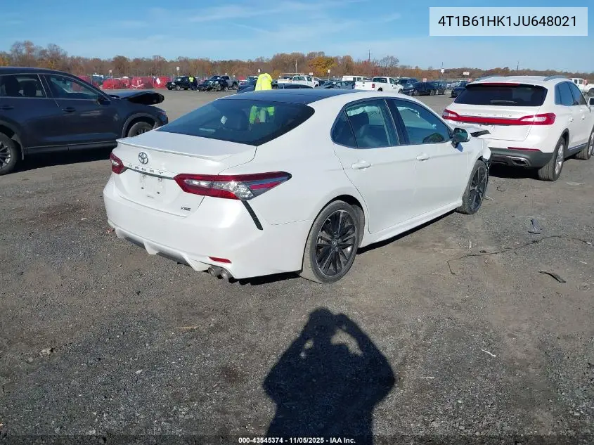4T1B61HK1JU648021 2018 Toyota Camry Xse