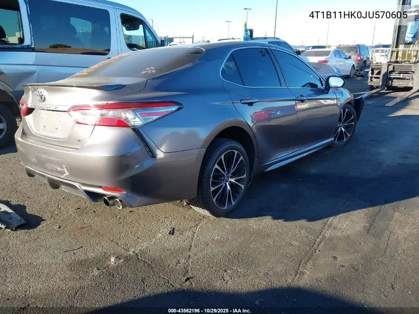 4T1B11HK0JU570605 2018 Toyota Camry Se