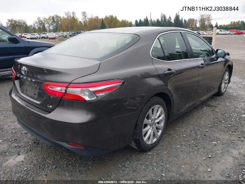 JTNB11HK2J3038844 2018 Toyota Camry Le