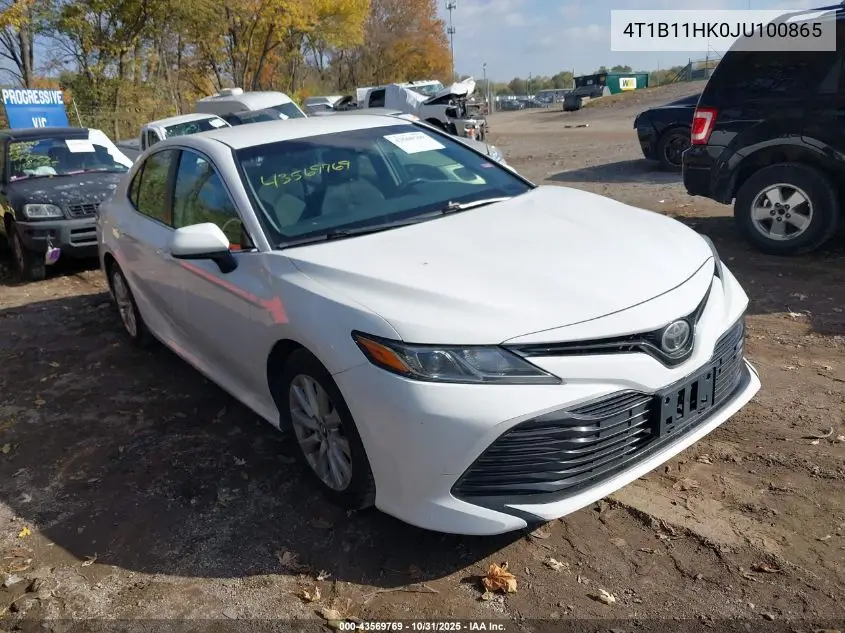 4T1B11HK0JU100865 2018 Toyota Camry Le