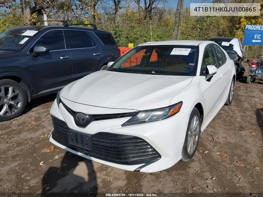 4T1B11HK0JU100865 2018 Toyota Camry Le