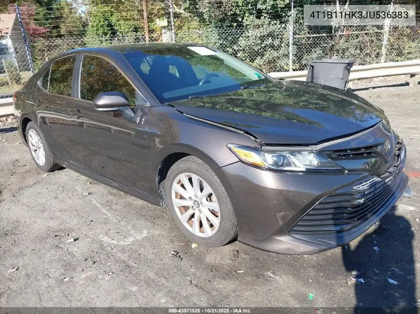 4T1B11HK3JU536383 2018 Toyota Camry Le