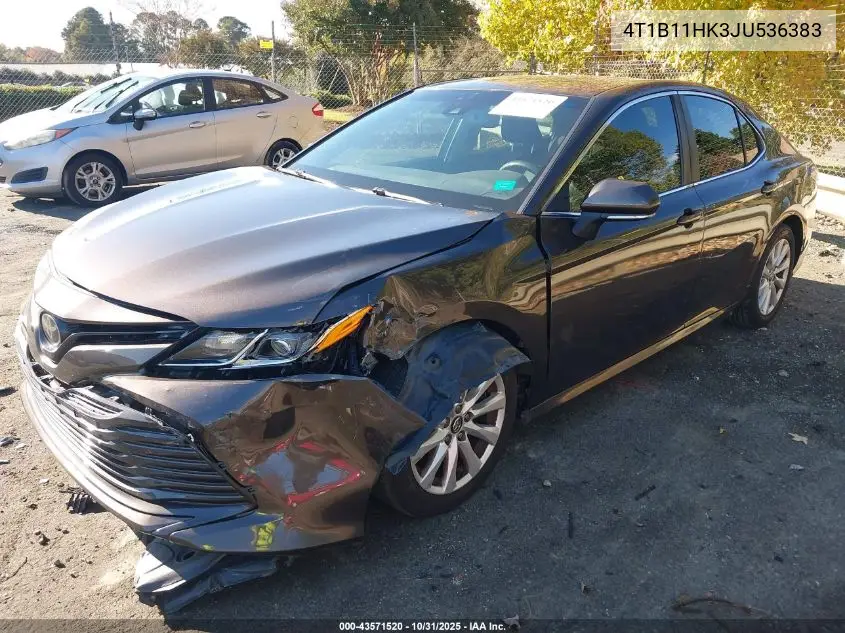 4T1B11HK3JU536383 2018 Toyota Camry Le