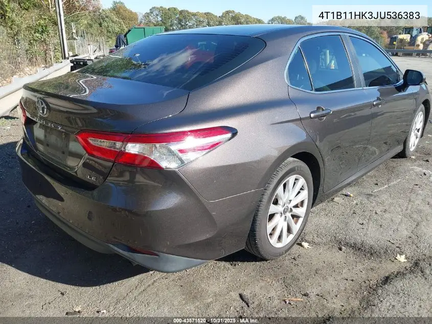 4T1B11HK3JU536383 2018 Toyota Camry Le