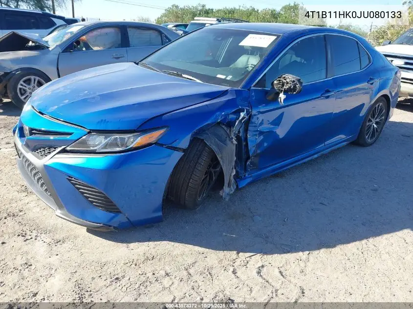 4T1B11HK0JU080133 2018 Toyota Camry Se