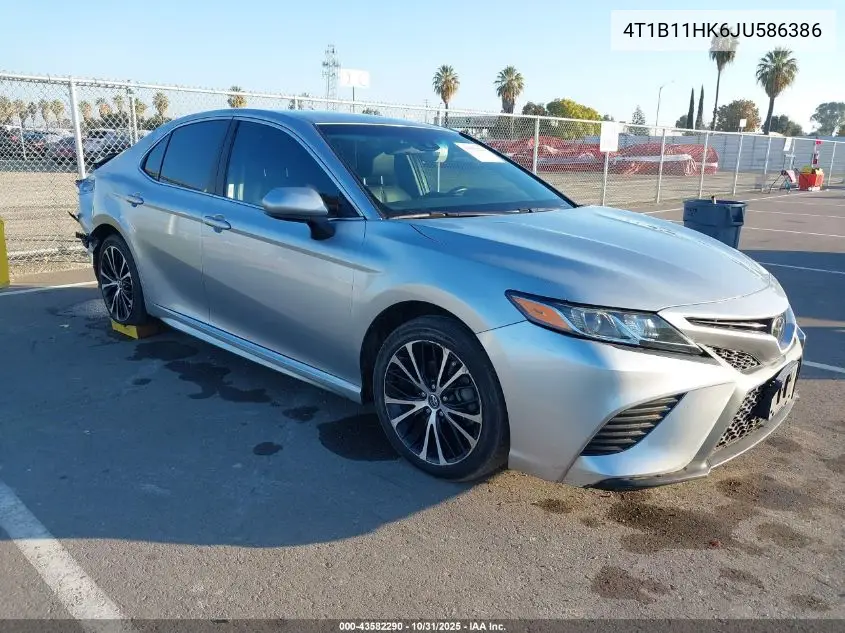 4T1B11HK6JU586386 2018 Toyota Camry Se