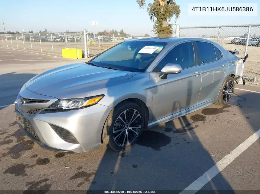 4T1B11HK6JU586386 2018 Toyota Camry Se