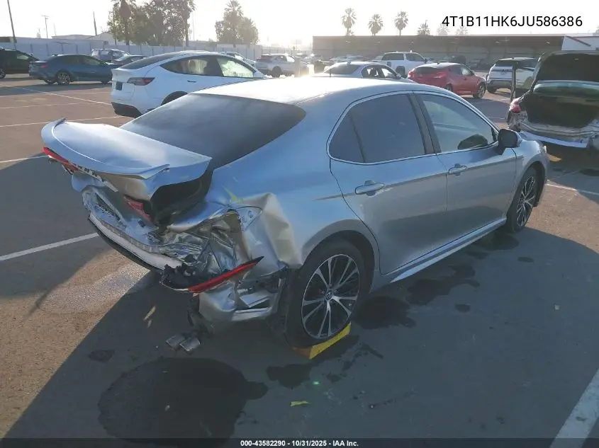 4T1B11HK6JU586386 2018 Toyota Camry Se