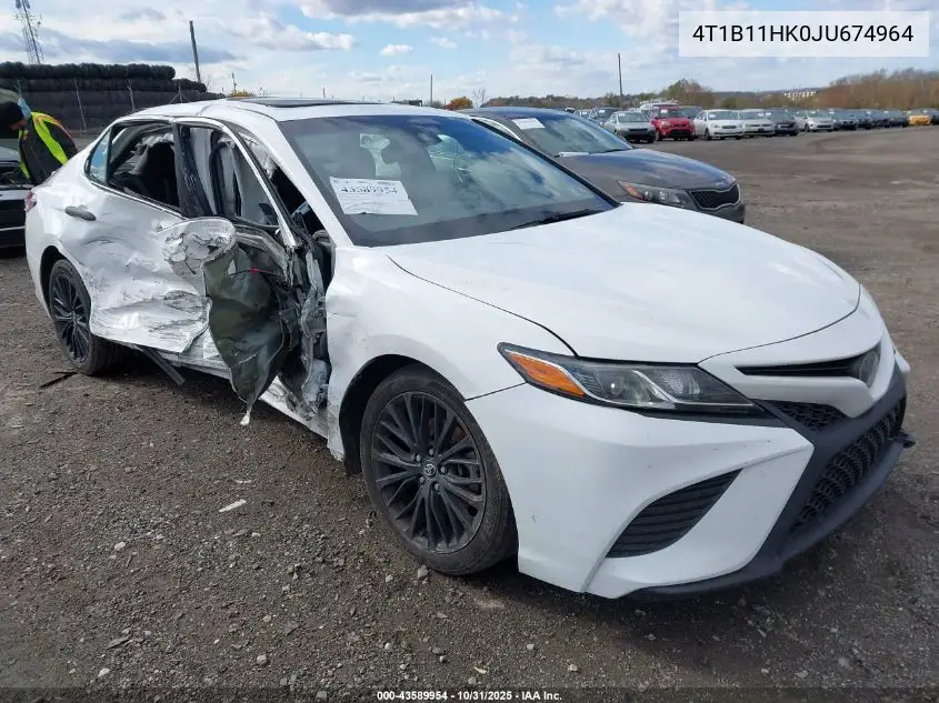 4T1B11HK0JU674964 2018 Toyota Camry Se