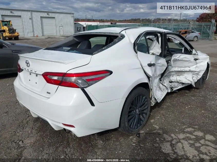 4T1B11HK0JU674964 2018 Toyota Camry Se