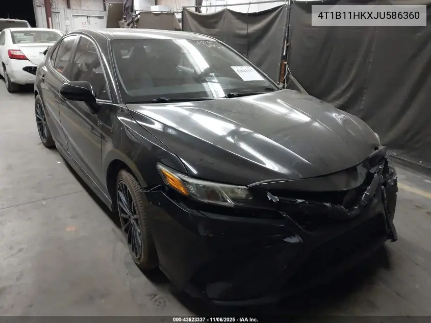 4T1B11HKXJU586360 2018 Toyota Camry Se