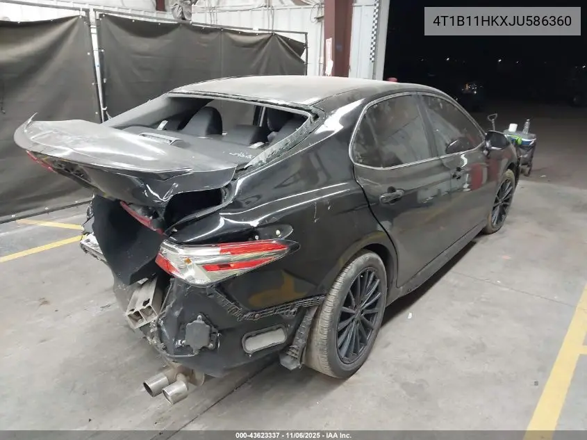 4T1B11HKXJU586360 2018 Toyota Camry Se
