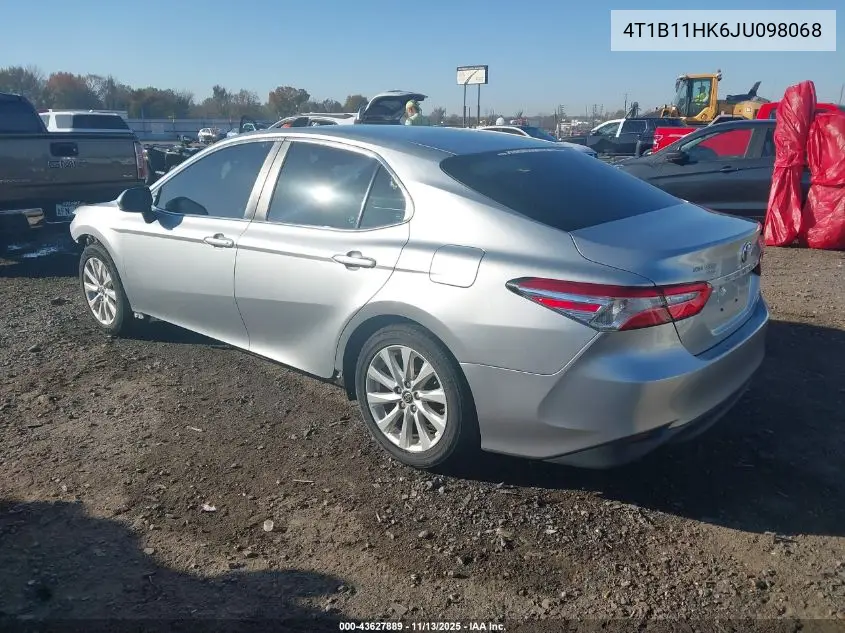 4T1B11HK6JU098068 2018 Toyota Camry Le