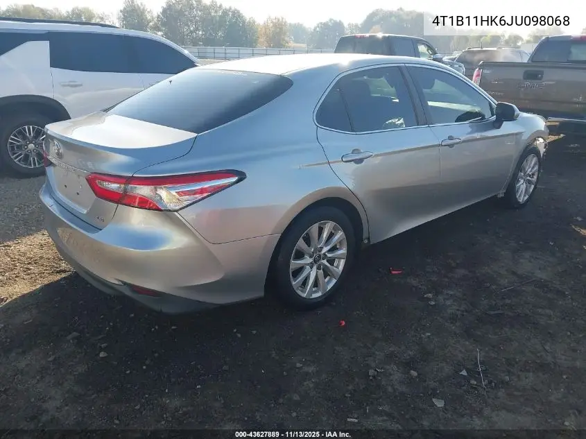 4T1B11HK6JU098068 2018 Toyota Camry Le