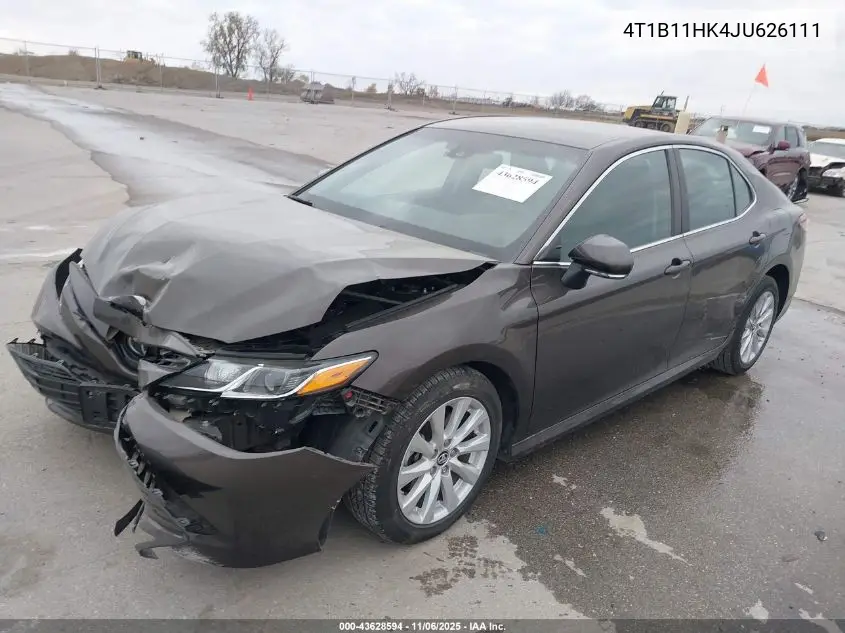 4T1B11HK4JU626111 2018 Toyota Camry Le