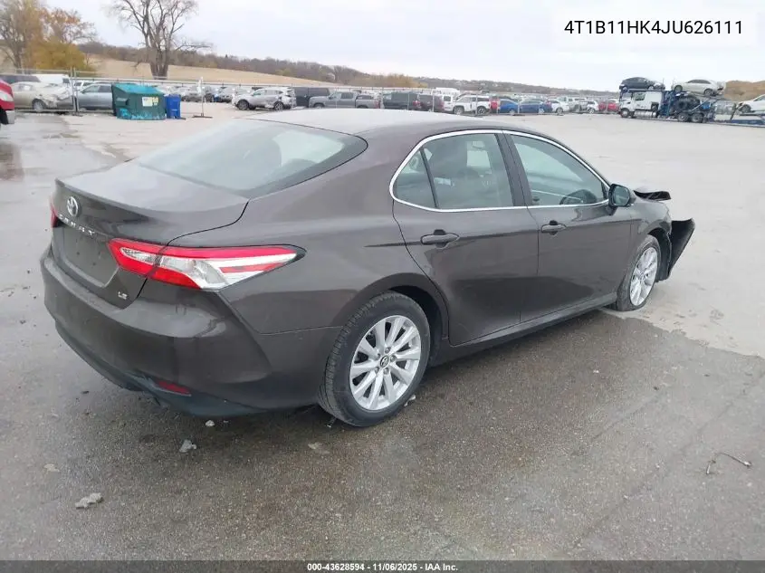 4T1B11HK4JU626111 2018 Toyota Camry Le