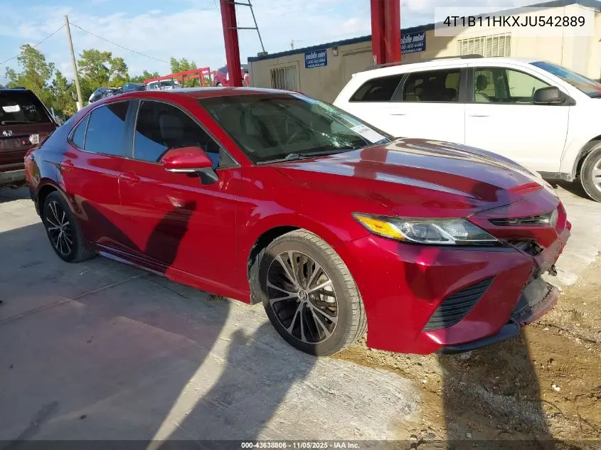 4T1B11HKXJU542889 2018 Toyota Camry Se