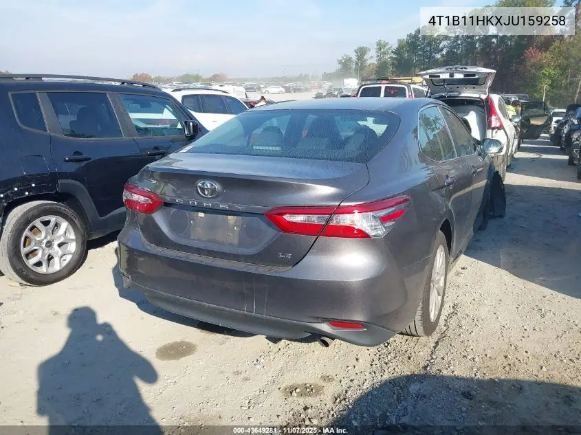 4T1B11HKXJU159258 2018 Toyota Camry Le