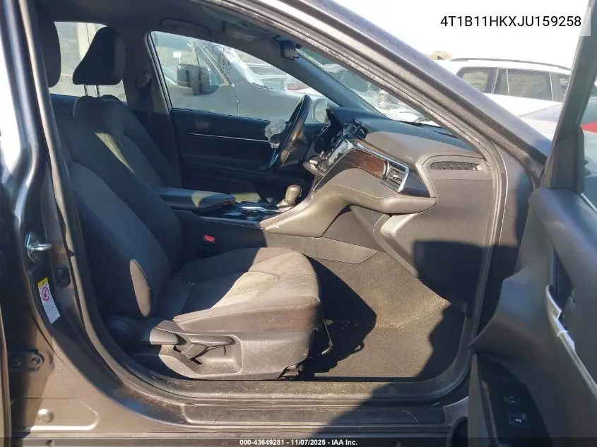 4T1B11HKXJU159258 2018 Toyota Camry Le