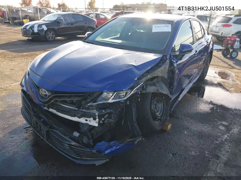 4T1B31HK2JU501554 2018 Toyota Camry Hybrid Le