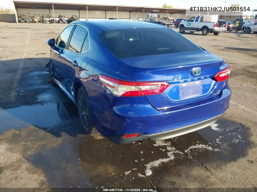 4T1B31HK2JU501554 2018 Toyota Camry Hybrid Le