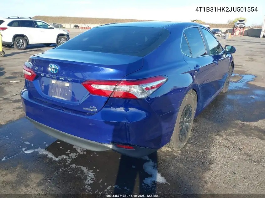 4T1B31HK2JU501554 2018 Toyota Camry Hybrid Le
