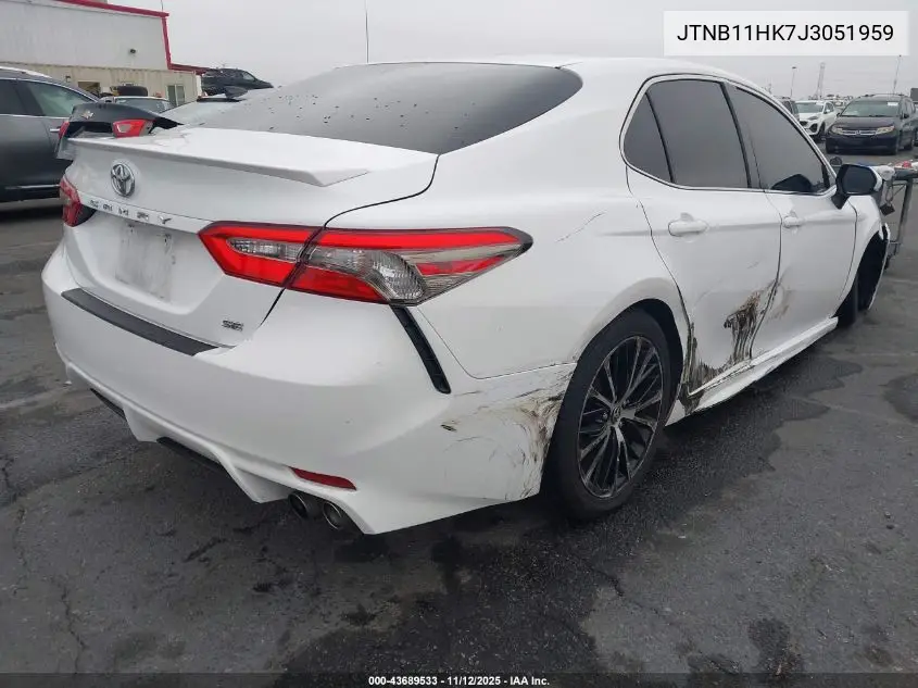 JTNB11HK7J3051959 2018 Toyota Camry Se