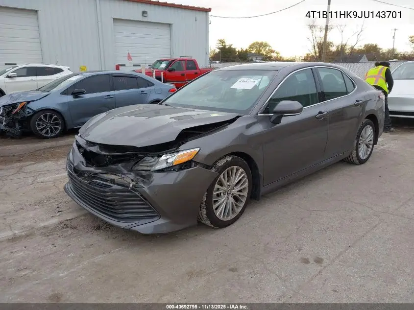 4T1B11HK9JU143701 2018 Toyota Camry Xle