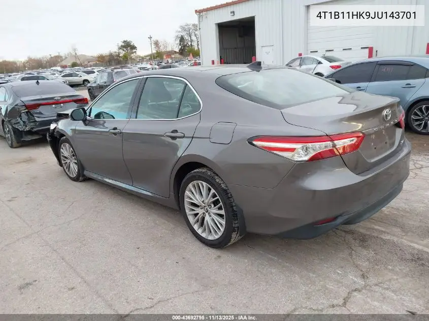 4T1B11HK9JU143701 2018 Toyota Camry Xle