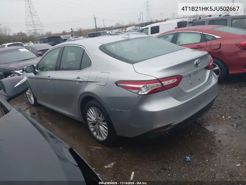 4T1B21HK5JU502667 2018 Toyota Camry Hybrid Xle