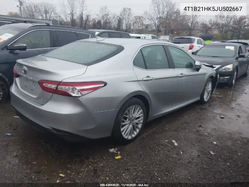 4T1B21HK5JU502667 2018 Toyota Camry Hybrid Xle