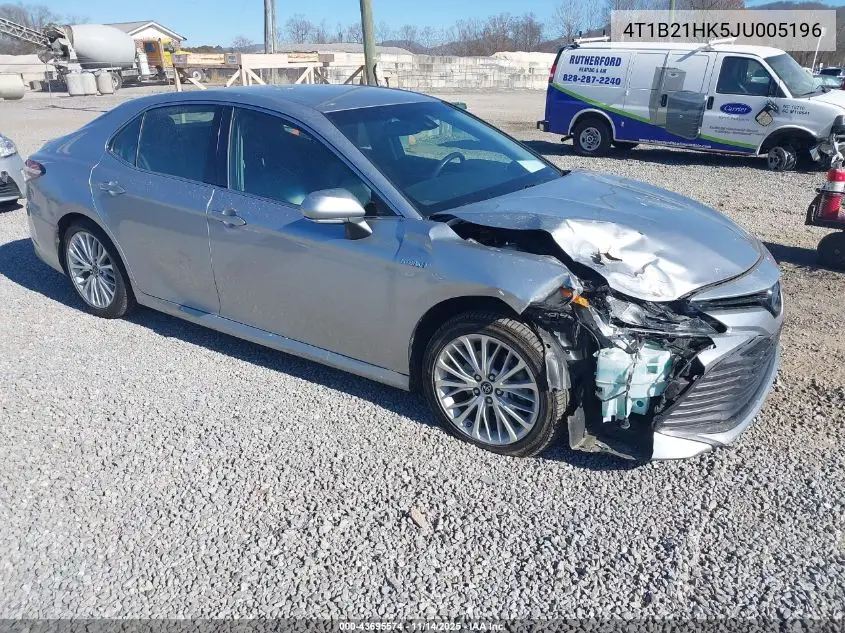 4T1B21HK5JU005196 2018 Toyota Camry Hybrid Xle