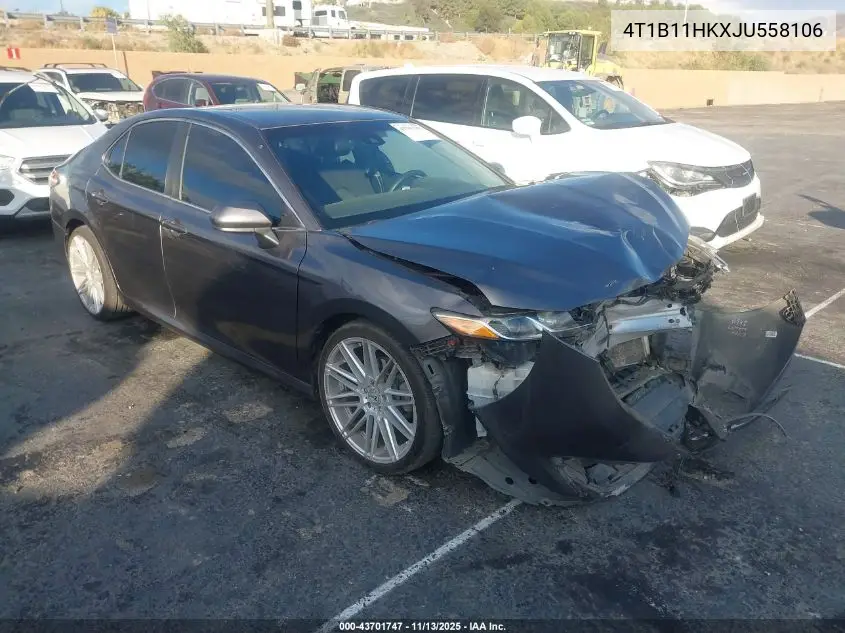 4T1B11HKXJU558106 2018 Toyota Camry Le