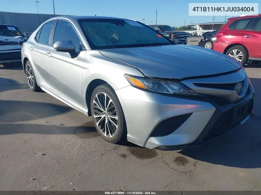 4T1B11HK1JU034004 2018 Toyota Camry Se