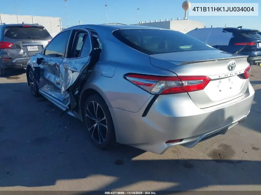 4T1B11HK1JU034004 2018 Toyota Camry Se