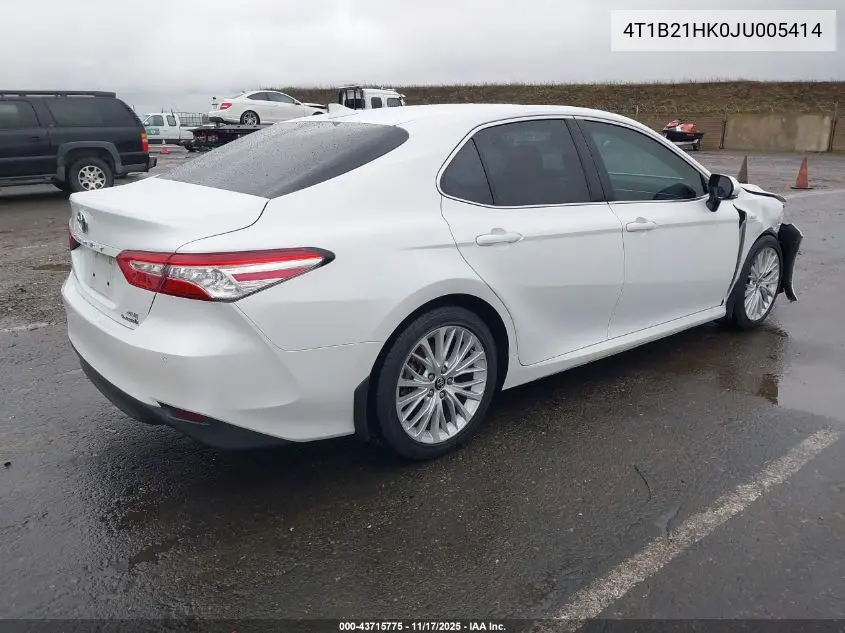 4T1B21HK0JU005414 2018 Toyota Camry Hybrid Xle