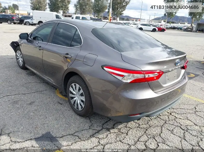 4T1B31HKXJU004686 2018 Toyota Camry Hybrid Le