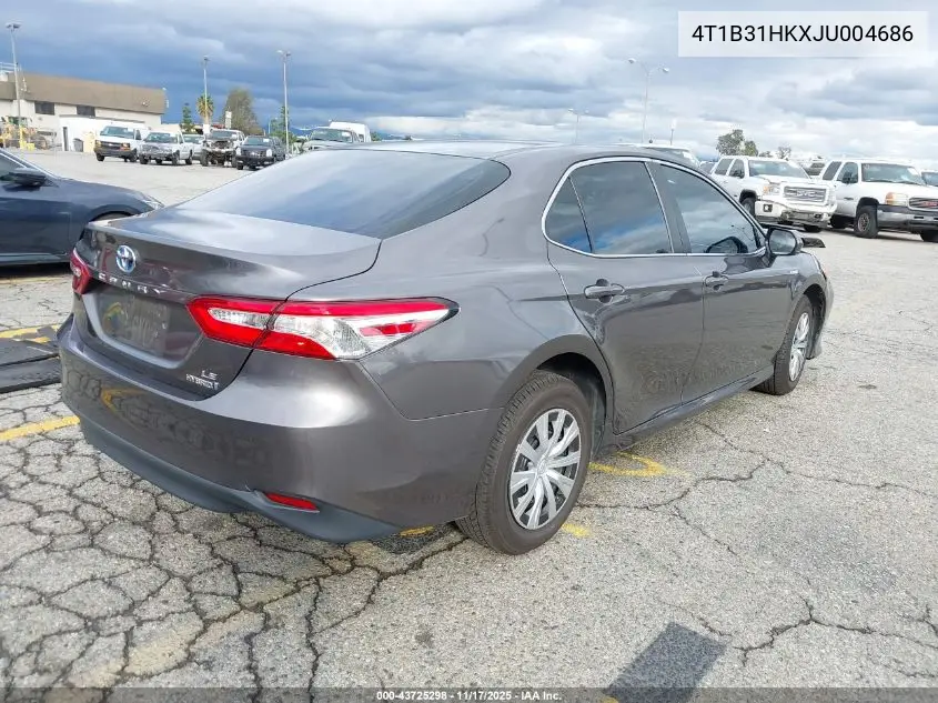 4T1B31HKXJU004686 2018 Toyota Camry Hybrid Le