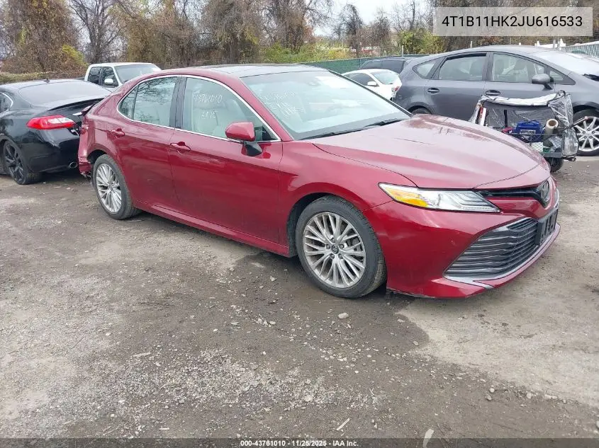 4T1B11HK2JU616533 2018 Toyota Camry Xle