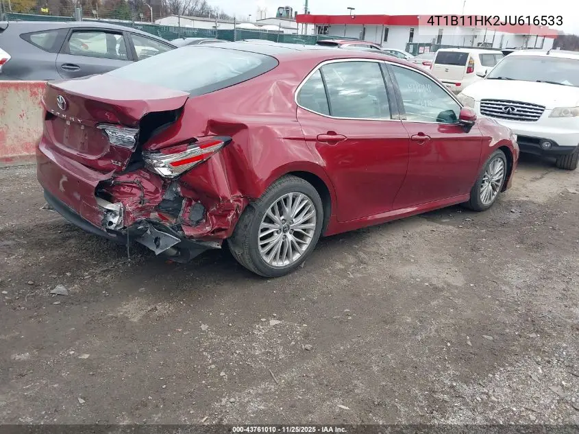 4T1B11HK2JU616533 2018 Toyota Camry Xle