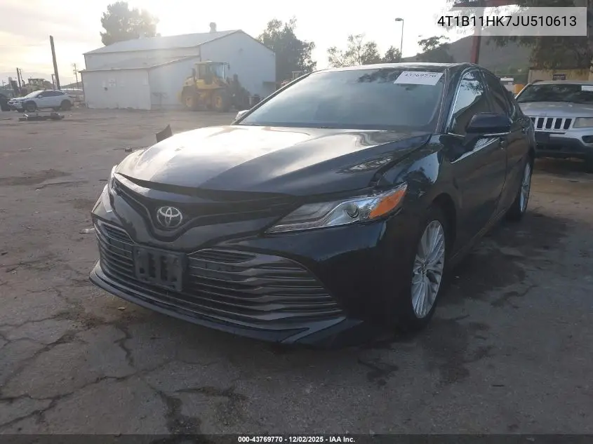 4T1B11HK7JU510613 2018 Toyota Camry Xle